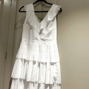 Banana Republic white rifled dress.
